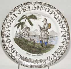 Unknown Maker, Child’s Plate, Robinson Crusoe Series, ca, 1900