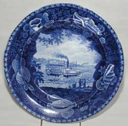 Enoch Wood & Sons, Irregular Shell Border Series, Chief Justice Marshall Pattern Plate, ca. 1825