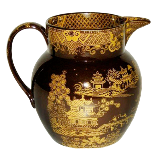 Yellow Transfer Printed Brownware